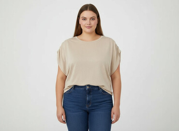 czarne obcisła bluzki z długim rękawem: Women's blouse, size 4XL