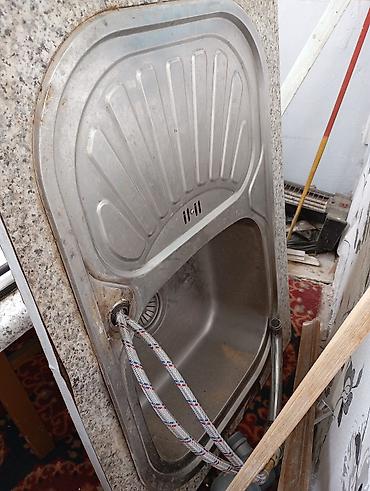 kasa: Mətbəx çanağı paslanmayan poladdan tək gövdəli lavabo - Material — 2