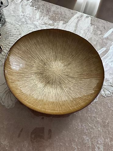 cerez: Dekorativ şüşə meyvə qabı Emsandan alinib - Material: qalın şüşə - — 1