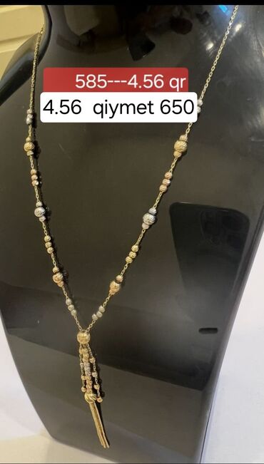 Eynəklər: Boyunbağı, Sarı qızıl, 585 Əyar, 456 g, Ünvandan götürmə