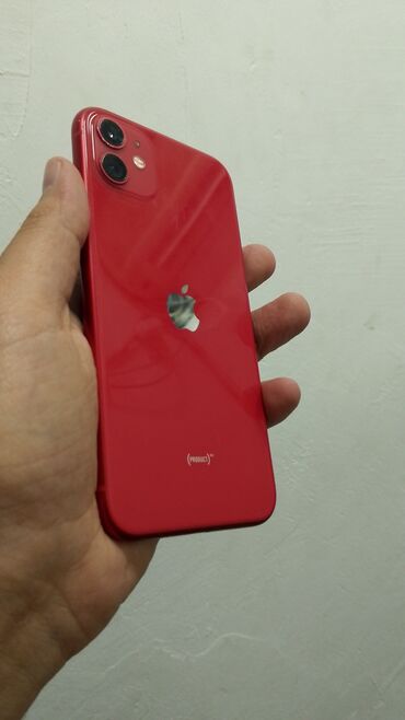 Apple iPhone: IPhone 11, 64 GB, Qırmızı, Zəmanət, Kredit, Face ID