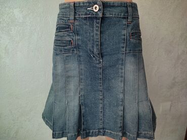 джинсы клещ: Юбка, Модель юбки: Теннисная, Мини, Джинс, По талии