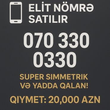 SİM-kartlar: Nömrə: ( 070 ) ( 3300330 ), İşlənmiş