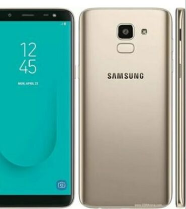 телефон флай на запчасти 4416: Samsung Galaxy J6 2018, 32 GB, rəng - Boz, Barmaq izi, İki sim kartlı