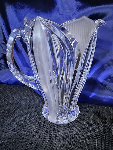 Čajnici: Bokal kristal,rucni rad Jugoslavija iz 70ih. Masivan bokal sa — 5