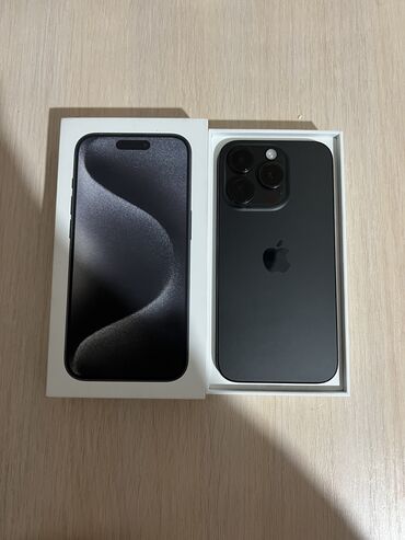 не зарегистрированные телефоны: IPhone 15 Pro, Колдонулган, 256 ГБ, Black Titanium, Куту, 88 %