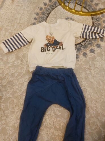 Cinslər və şalvarlar: Uşaq üçün denim şalvar dəsti - 4 fərqli model: 1) Tünd mavi, yarı — 6