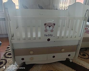 решотка: Uşaq beşiyi – “Teddy” dizaynı - Material: ağ rəngli MDF/taxta — 1