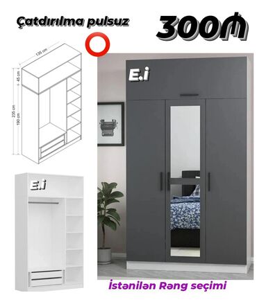 3 fazali generator: Yeni, Açılan, 3 qapılı Qarderob, paltar dolabı