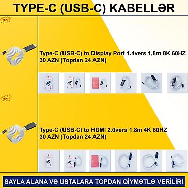 Digər kompüter aksesuarları: Type-C Kabellər SAYLA ALANA VƏ USTALARA TOPDAN QİYMƏTLƏ VERİLİR! — 2