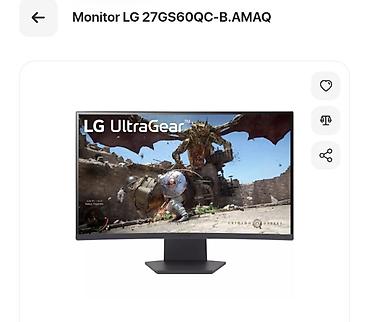 Monitorlar: LG UltraGear 27GS60QC-B.AMAQ oyun monitoru. Tamamilə yenidir heç — 2
