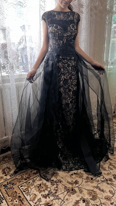 Вечерние платья: Вечернее платье, Длинная модель, Без рукавов, Стразы, M, L — 5