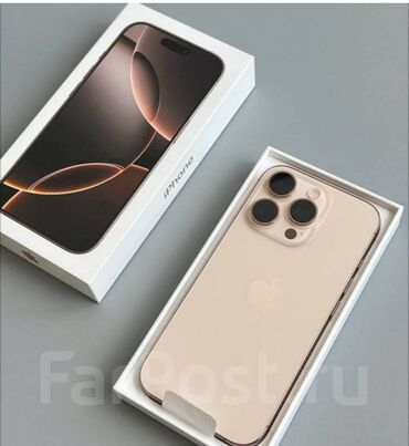 обмен на айфон 6: IPhone 16 Pro Max, Новый, 256 ГБ, Desert Titanium, Коробка, 100 %