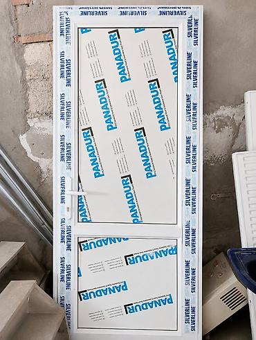 hamam qapsı: PVC qapı – “Silverline” profili, ağ rəng - Material: PVC profil — 1