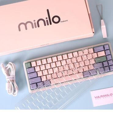 беспроводную клавиатуру: Varmilo minilo на пинк свитчах брал за 10500 пользовался пару дней