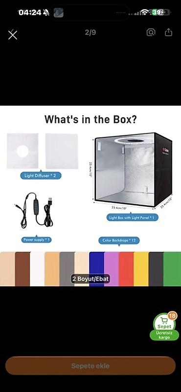 aroma diffuzor: Məhsul: Daşına bilən fotoqrafiya işıq qutusu (light box) — 1