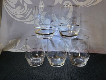 Čaše: Case krislal,gravura Cehoslovacka za vino 1950g.+. Case za vino rucna — 2