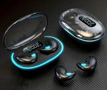 Mikrofonlar: Yeni Simsiz (Bluetooth) Qulaqcıqlar, rəng - Qara