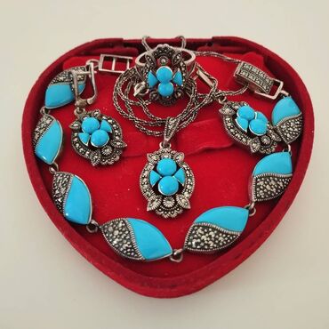 Серебряные наборы украшений: Набор украшений, Проба 925, Женские, Новый