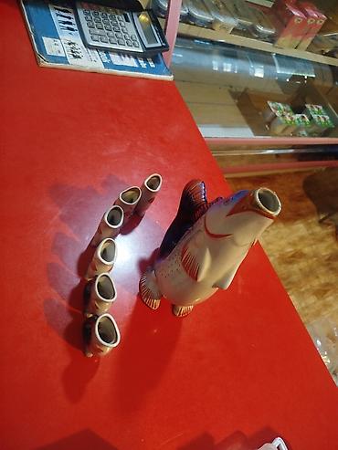 2 el döner bıçağı: Porcelan “balıq” dəst – dekanter və 6 stəkan - Material — 2