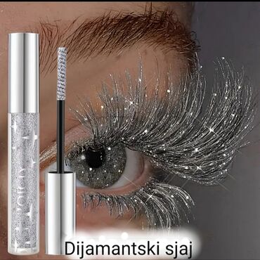 zenske mokasine od prevrnute koze: KVALITETNA VODOOTPORNA 3D MASKARA.DUGOTRAJNA,SREBRNA SA ŠLJOKICAMA OD