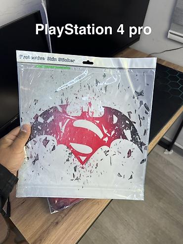 Видеоигры и приставки: Наклейки-скины для PlayStation 4 Модели: для PS4 Slim и PS4 Pro — 4