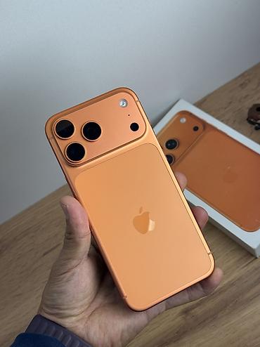 IPhone 17 Pro Max, Б/у, 256 ГБ, Оранжевый, Защитное стекло, Чехол, Коробка, 94 %