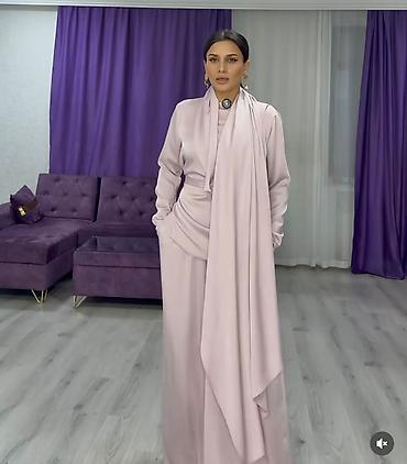 Женская одежда: Pudra tonunda Çox şık və bahalı görünuşlü model Üşlü Dəstdir Şalvar — 2