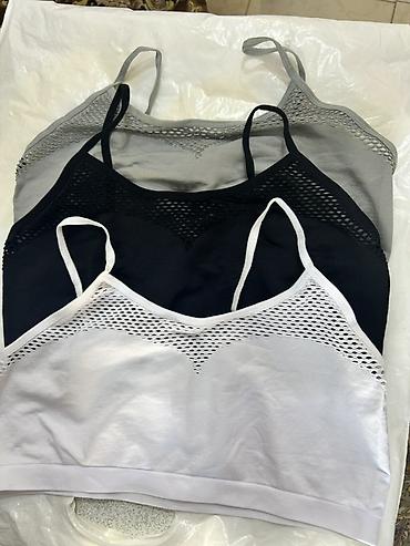 alt geyim: Qadınlar üçün rahat mesh detallı bralet/top - Model: incə rezinli — 1