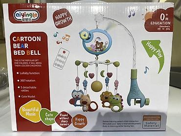 oyuncaq gitara: Aiyingle Cartoon Bear Bed Bell – beşik üçün musiqili asılqan oyunçu - — 1