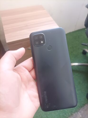 телефон флай 154: Realme C21, 64 ГБ, цвет - Черный, Отпечаток пальца