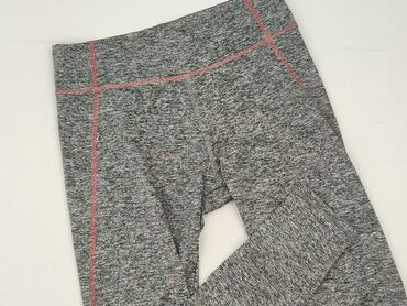Legginsy damskie w melanżowym odcieniu szarości, z widocznymi