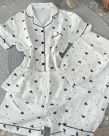 Личные вещи: Пижама, Муслин, Китай, Парный набор, Семейный набор, С перьями, 2XL, XS, 2XS — 6