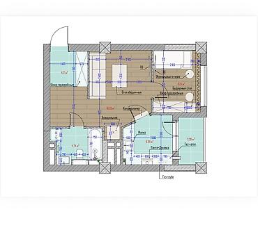 джал 3ком кв: 2 комнаты, 45 м², Средний Джал Элитка, 6 этаж, Дизайнерский ремонт — 10