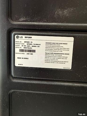 televizor 127: LG markalı 50 düym (127 sm) plazma televizor satılır. Model: 50PQ30R — 3
