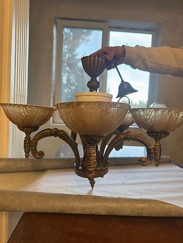İşıqlandırma: Çılçıraq, 5 lampa, Metal — 2
