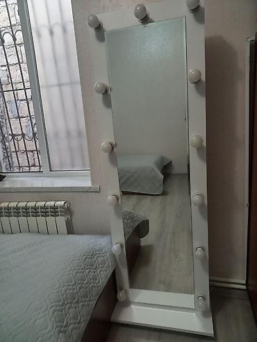uzunuska guzgu: Güzgü Döşəmə üstü, Düzbucaqlı, Makiyaj üçün, Arxa işıqlı — 2