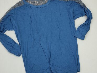 niebieska bluzki z długim rękawem: Blouse, M (EU 38), condition - Good