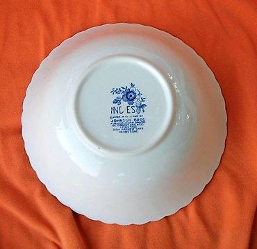 Činije: Indies Blue Johnson Brothers Ironstone Floral Swirl Englan. Old — 3