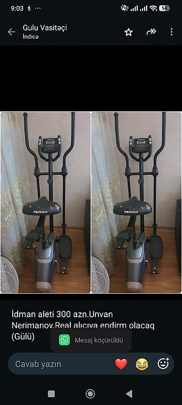 İdman aleti 300 azn.Unvan Nerimanov.Real alıcıya endirm olacaq (Gülü) lalafo.az -da İdman aleti 300 azn.Unvan Nerimanov.Real alıcıya endirm olacaq (Gülü)