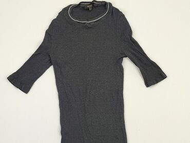 granatowa bluzki z koronką: Блуза жіноча, Massimo Dutti, XS, стан - Хороший