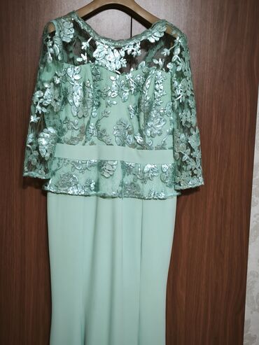 Ziyafət donları: Zərif ziyafətlik donlar dəsti 1) Nanə yaşılı uzun don - Üst hissəsi — 1