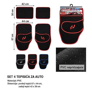 KMT patosnice za automobile 2000086 Set 4 tepišića za auto od PVC