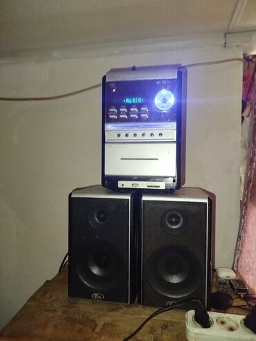 Dinamiklər və kolonkalar: Elite T380 musiqi mərkəzi və iki ədəd akustik kolonka dəsti