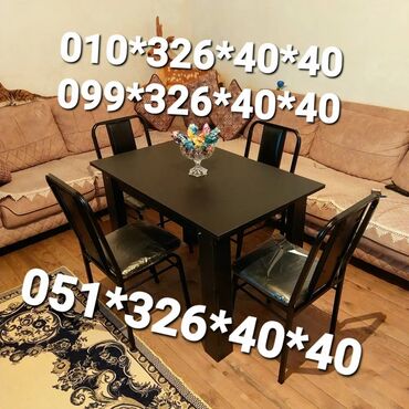 Masa və oturacaq dəstləri: Mətbəx üçün, Yeni, Açılmayan, Dördbucaq masa, 4 stul -da lalafo.az — 9 Masa və oturacaq dəstləri: Mətbəx üçün, Yeni, Açılmayan, Dördbucaq masa, 4 stul — 9