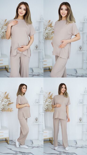одежда для гимнастики: Двойка для беременных и кормящих мам Брюки для беременных Футболка
