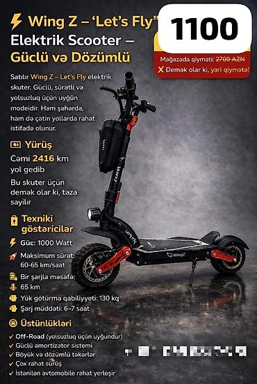 skateboard satışı: Skuter ela veziyyetde. Qiymet 1100 azn Alinib nagdi 2800 azn Tecili — 1