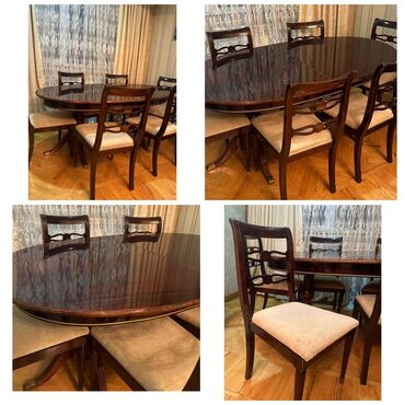 karaca azadliq: ((9533))*Asya* Masa ve 6 eded stull. Bagli 170x98. Açilanda 200 x98