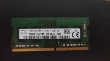 Оперативная память (RAM): Оперативная память, Б/у, Hynix, 4 ГБ, DDR4, 2400 МГц, Для ноутбука