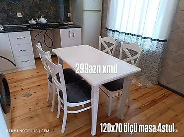 metbex ucun stol stullar: Kvadrat masa, Mətbəx üçün, 4 nəfər — 1